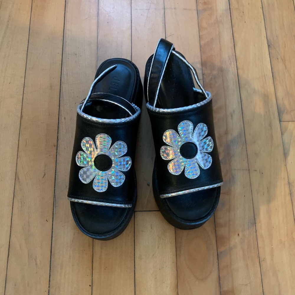 Dolls kill X Delia’s funky beat platform sandal